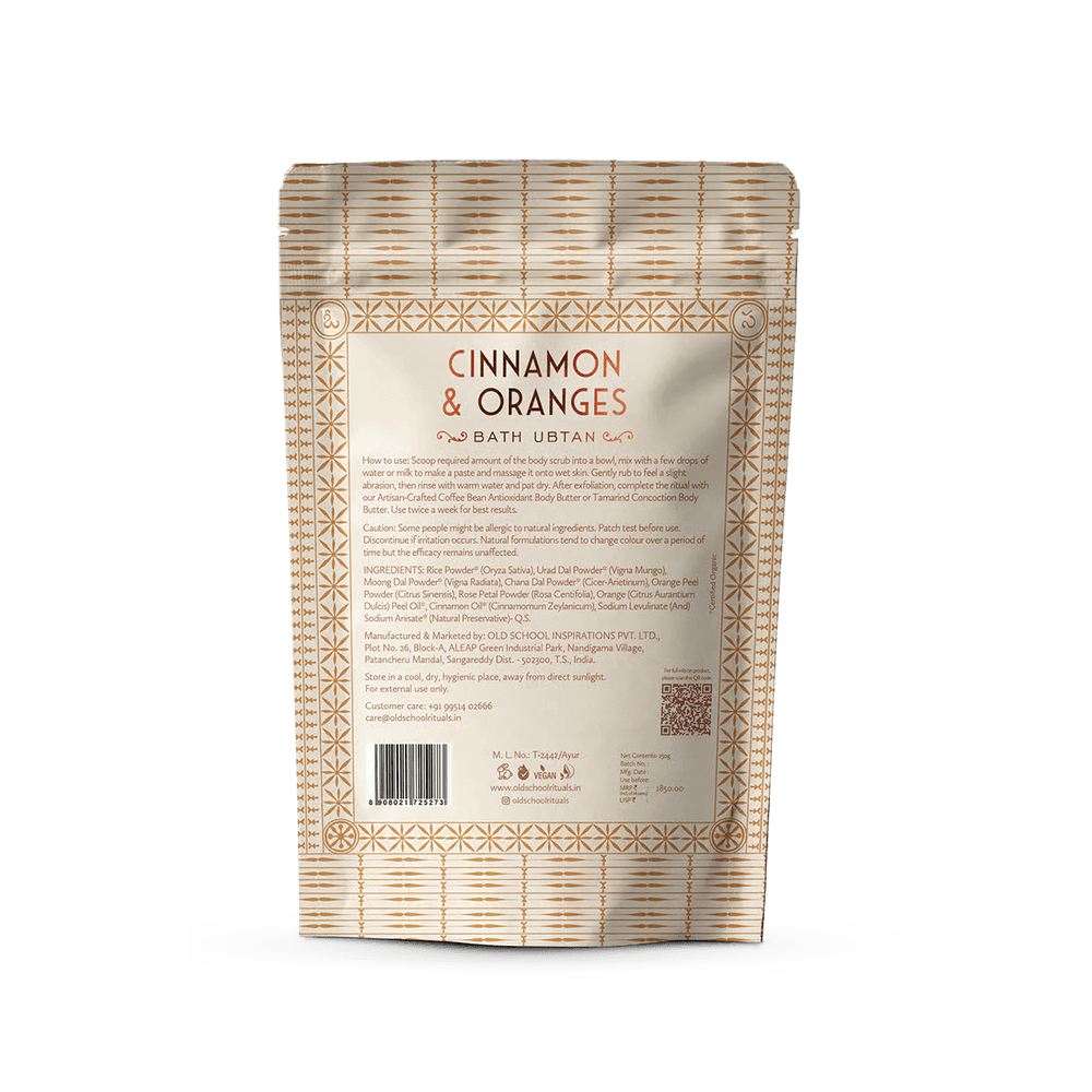 Cinnamon & Oranges Bath Ubtan - Old School Ritual