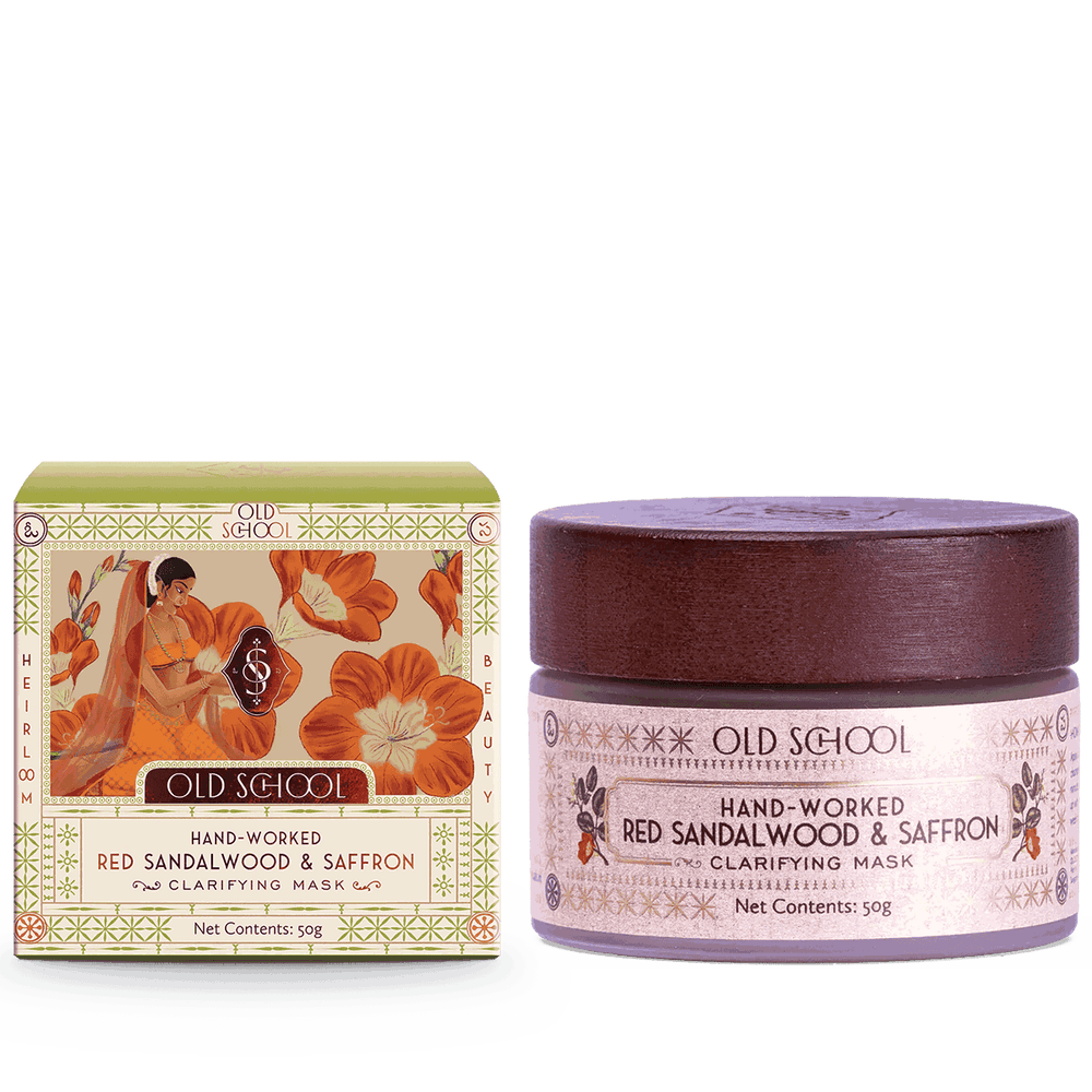Hand-Worked Red Sandalwood & Saffron Clarifying Mask - Old School Ritual
