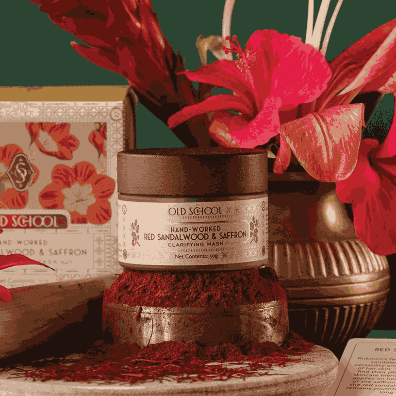 Hand-Worked Red Sandalwood & Saffron Clarifying Mask - Old School Ritual