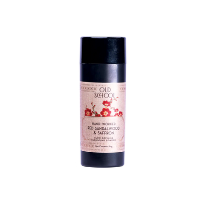 Hand-Worked Red Sandalwood & Saffron Glow-Defining Cleansing Powder - Old School Ritual