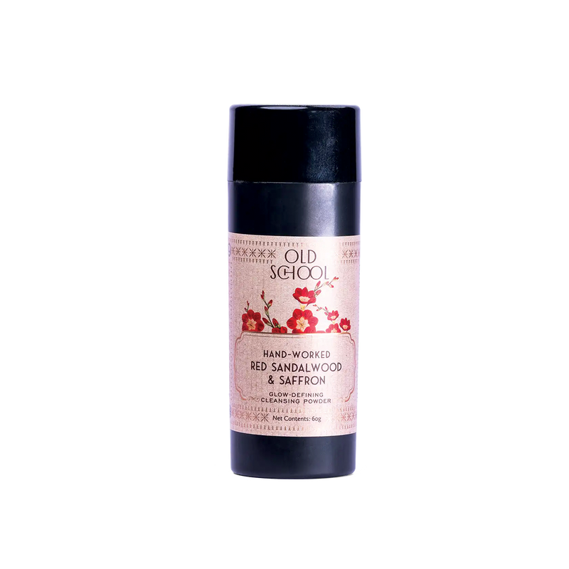 Hand-Worked Red Sandalwood & Saffron Glow-Defining Cleansing Powder - Old School Ritual