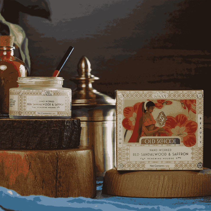 Hand-Worked Red Sandalwood & Saffron Renewing Mousse - Old School Ritual