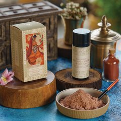 Hand-Worked Red Sandalwood & Saffron Glow-Defining Cleansing Powder - Old School Ritual