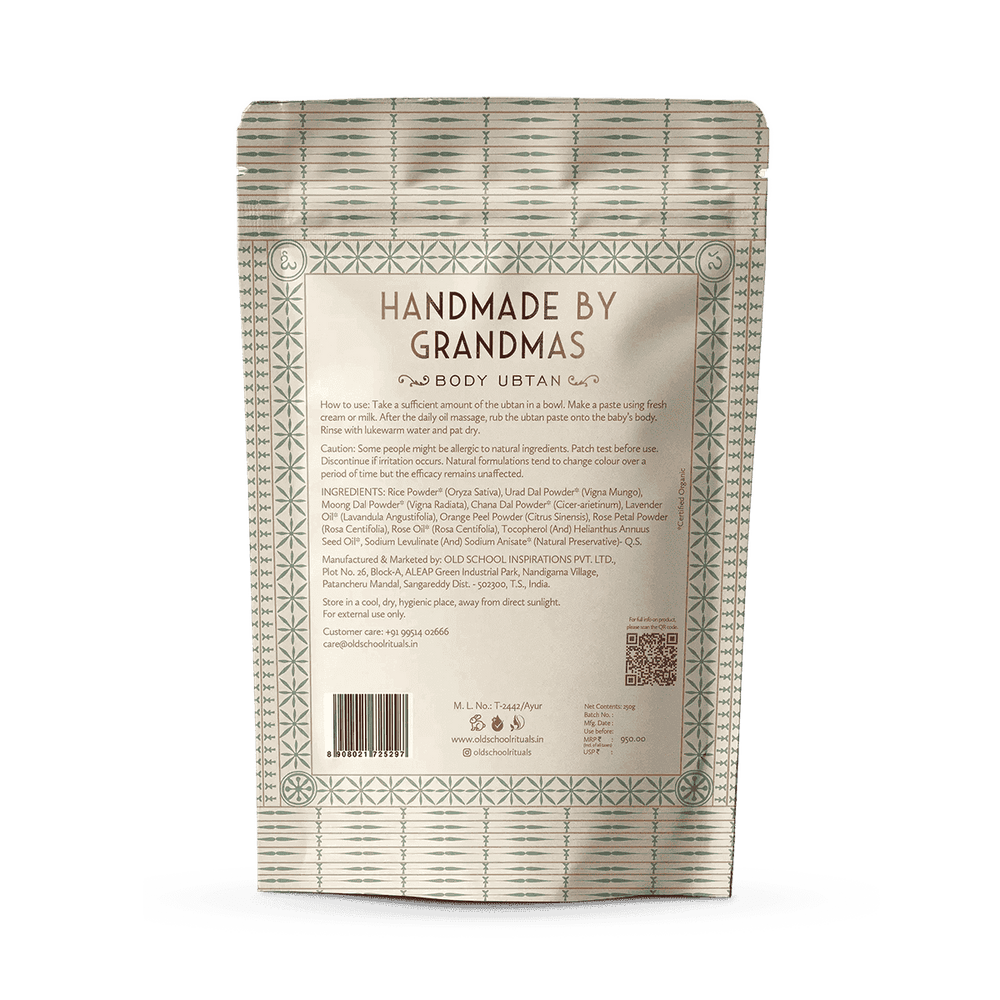 Handmade by Grandmas Body Ubtan For Kids - Old School Ritual